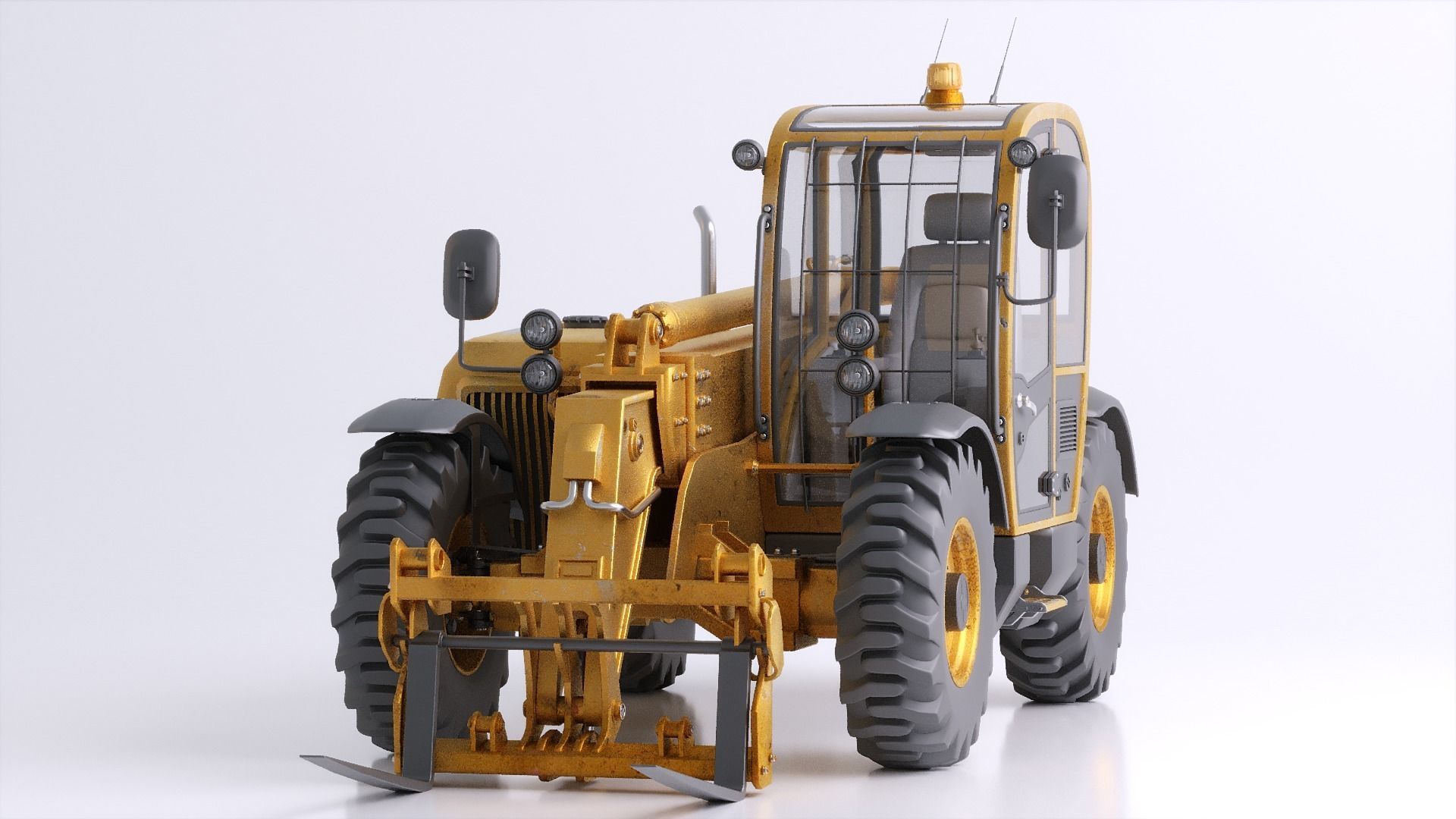 Photorealistic Telehandler 3D Model - Elevate Your Designs 3D model_10
