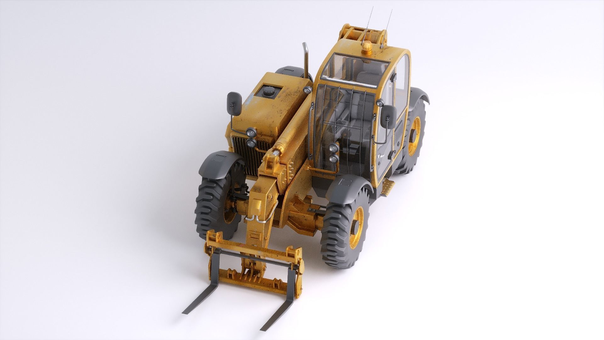 Photorealistic Telehandler 3D Model - Elevate Your Designs 3D model_6