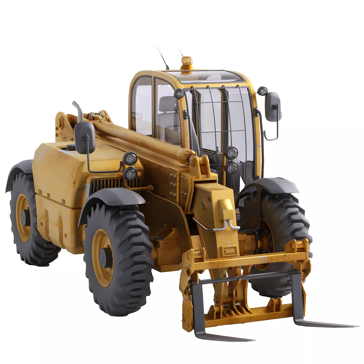 Photorealistic Telehandler 3D Model - Elevate Your Designs 3D model_0