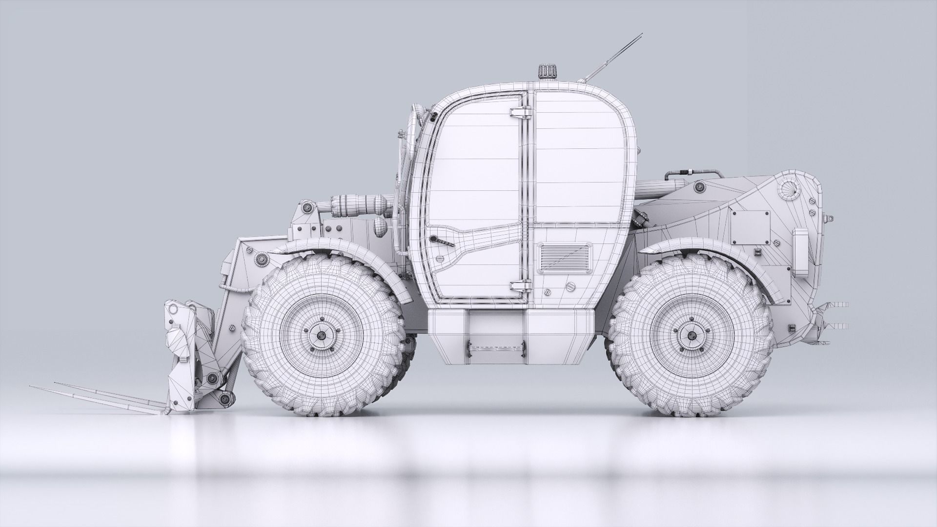 Photorealistic Telehandler 3D Model - Elevate Your Designs 3D model_36
