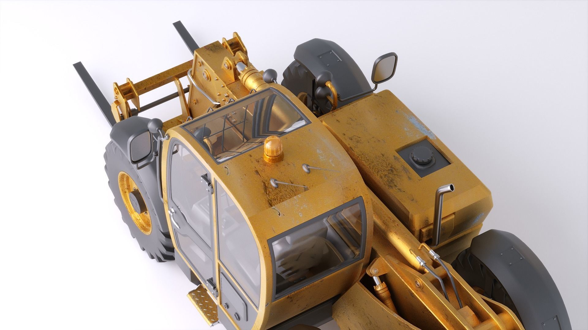 Photorealistic Telehandler 3D Model - Elevate Your Designs 3D model_35