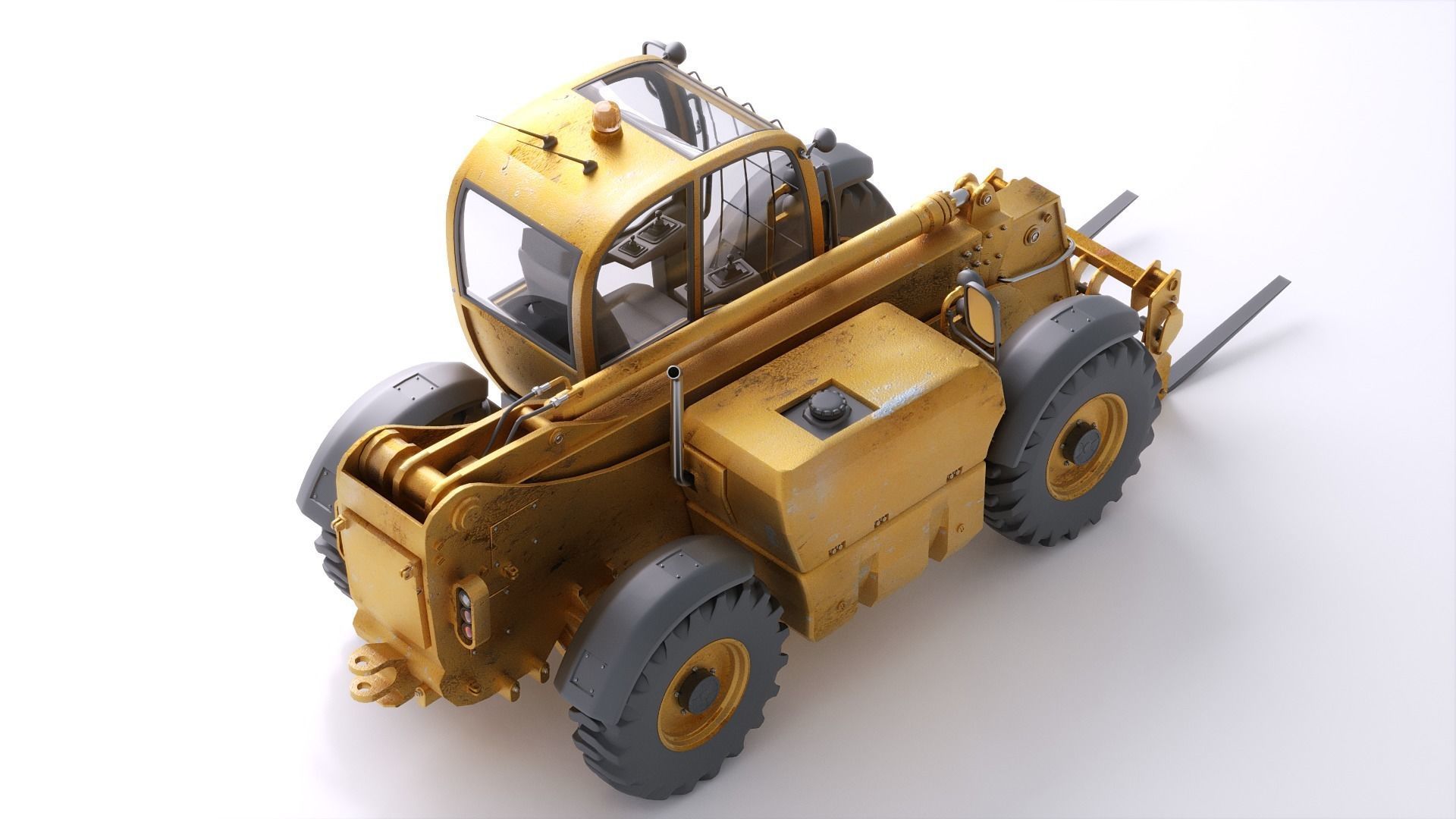 Photorealistic Telehandler 3D Model - Elevate Your Designs 3D model_7