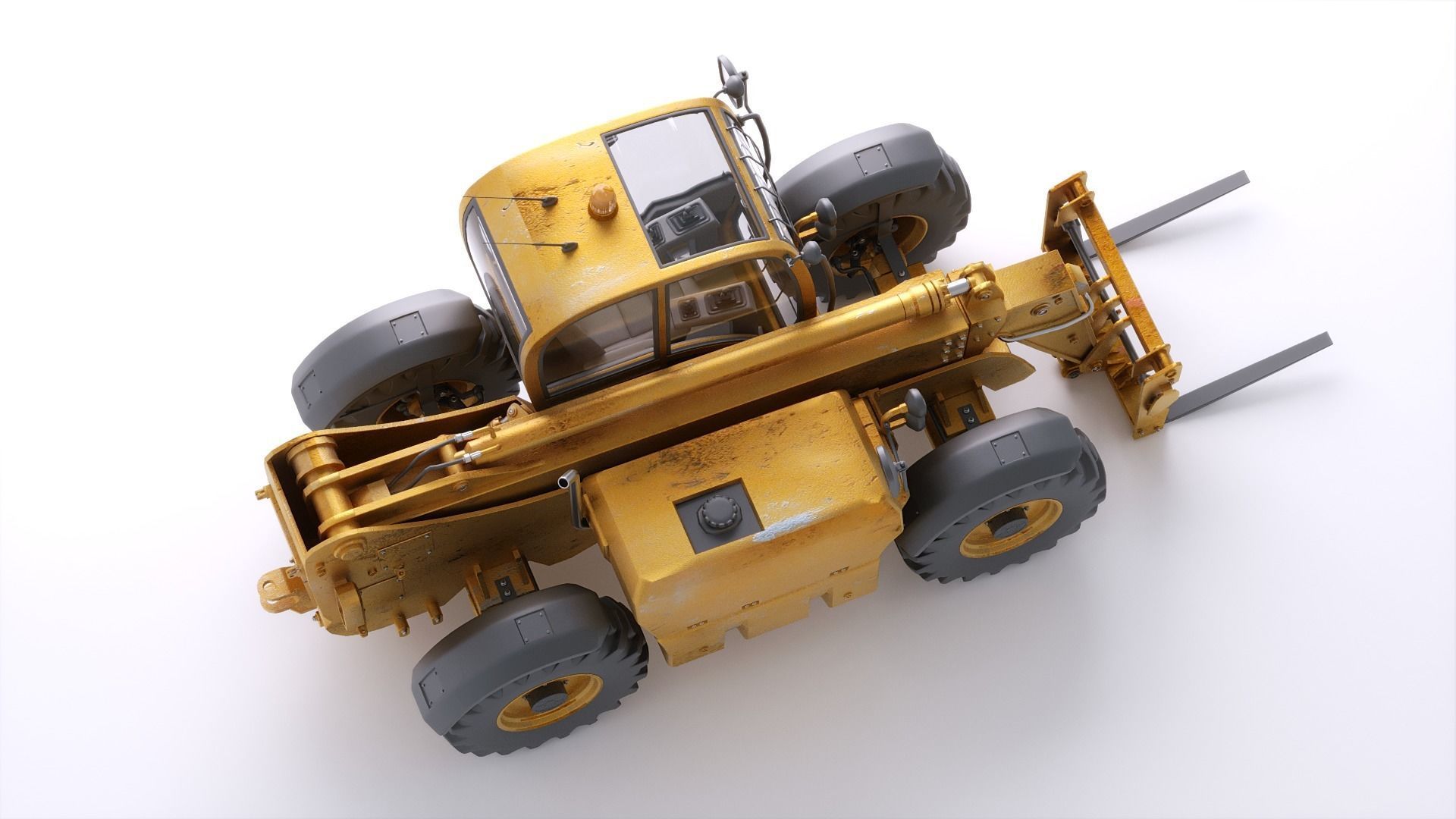 Photorealistic Telehandler 3D Model - Elevate Your Designs 3D model_13