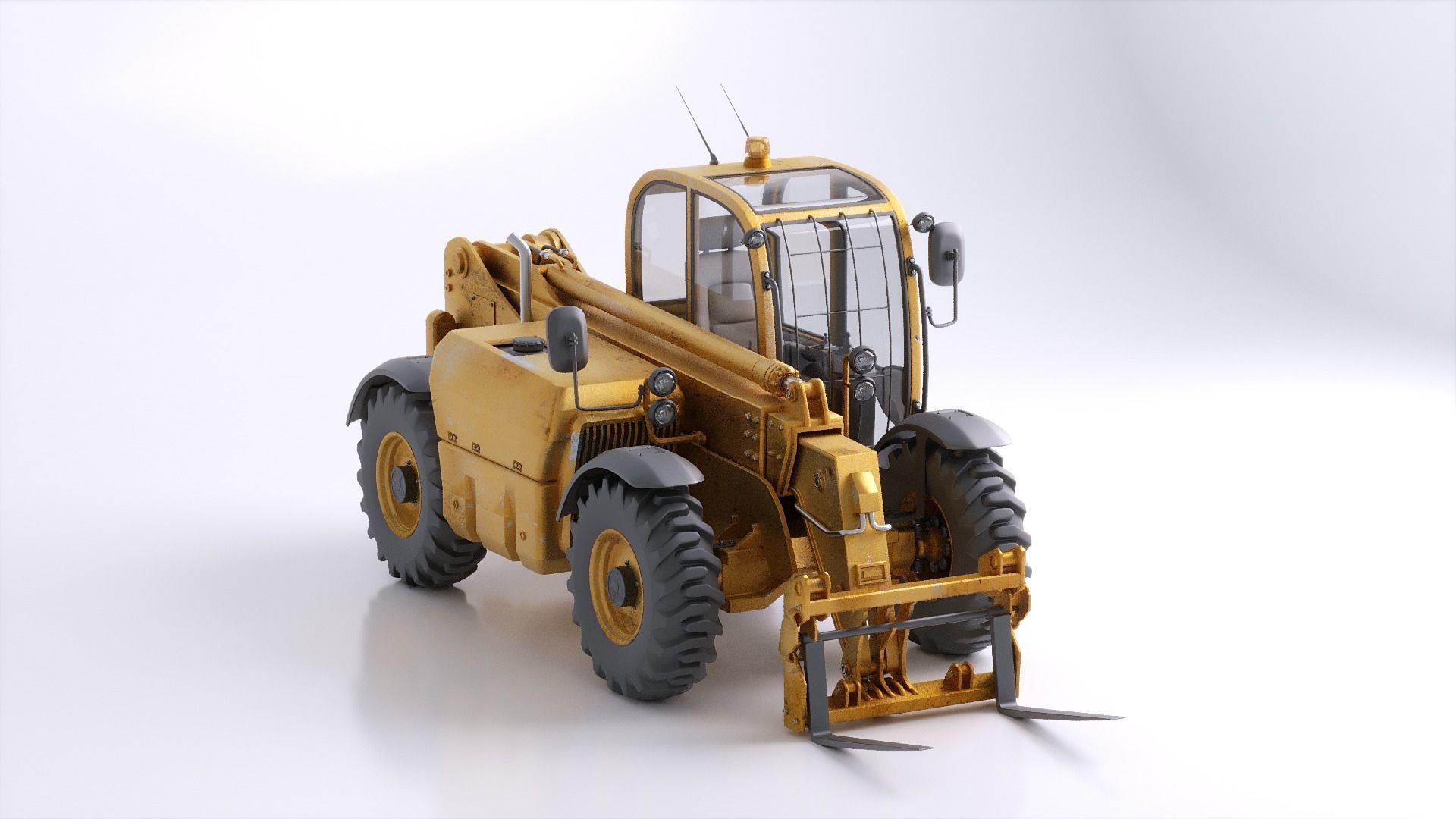 Photorealistic Telehandler 3D Model - Elevate Your Designs 3D model_1