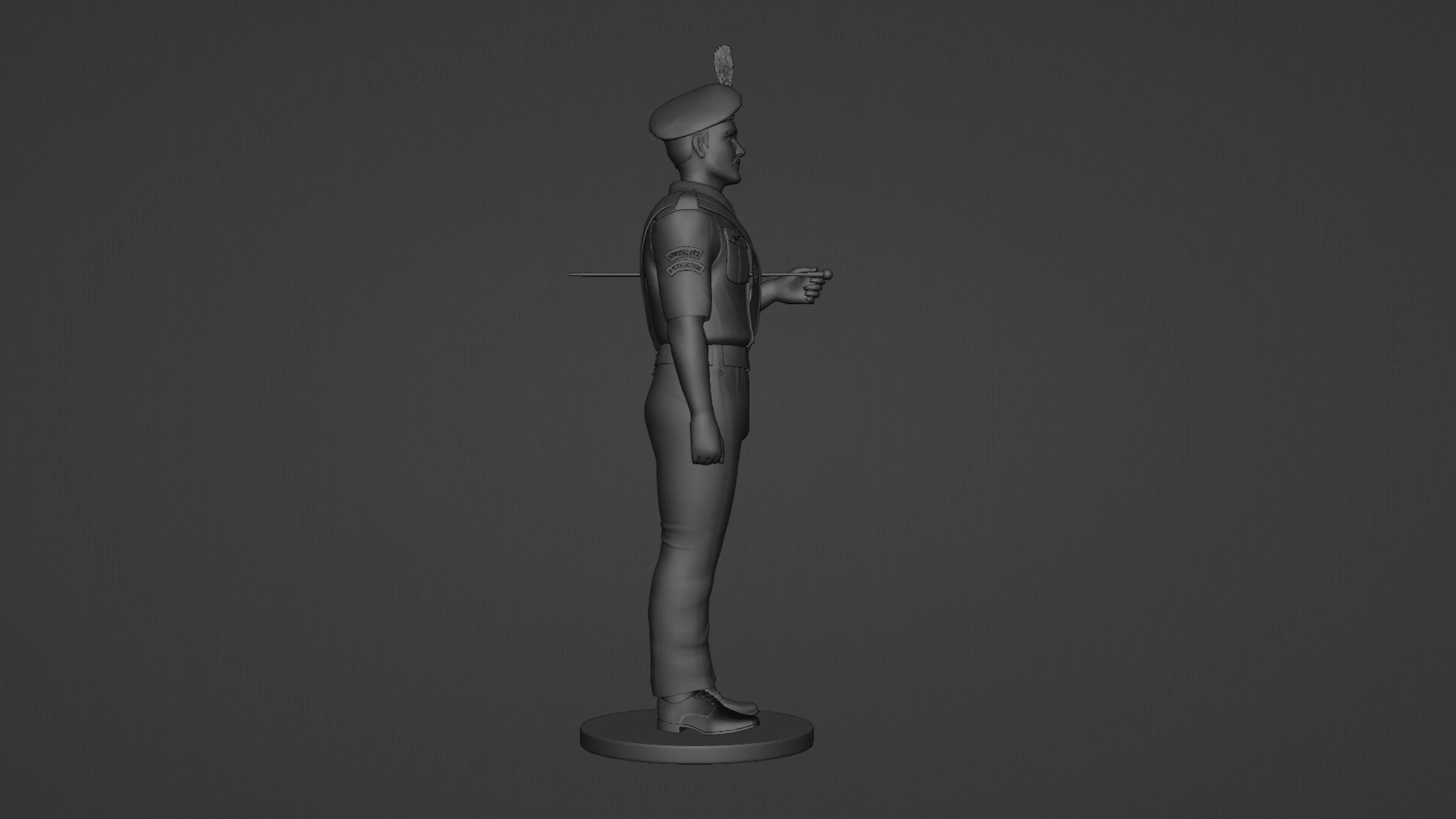 Army Officier 3D model_3