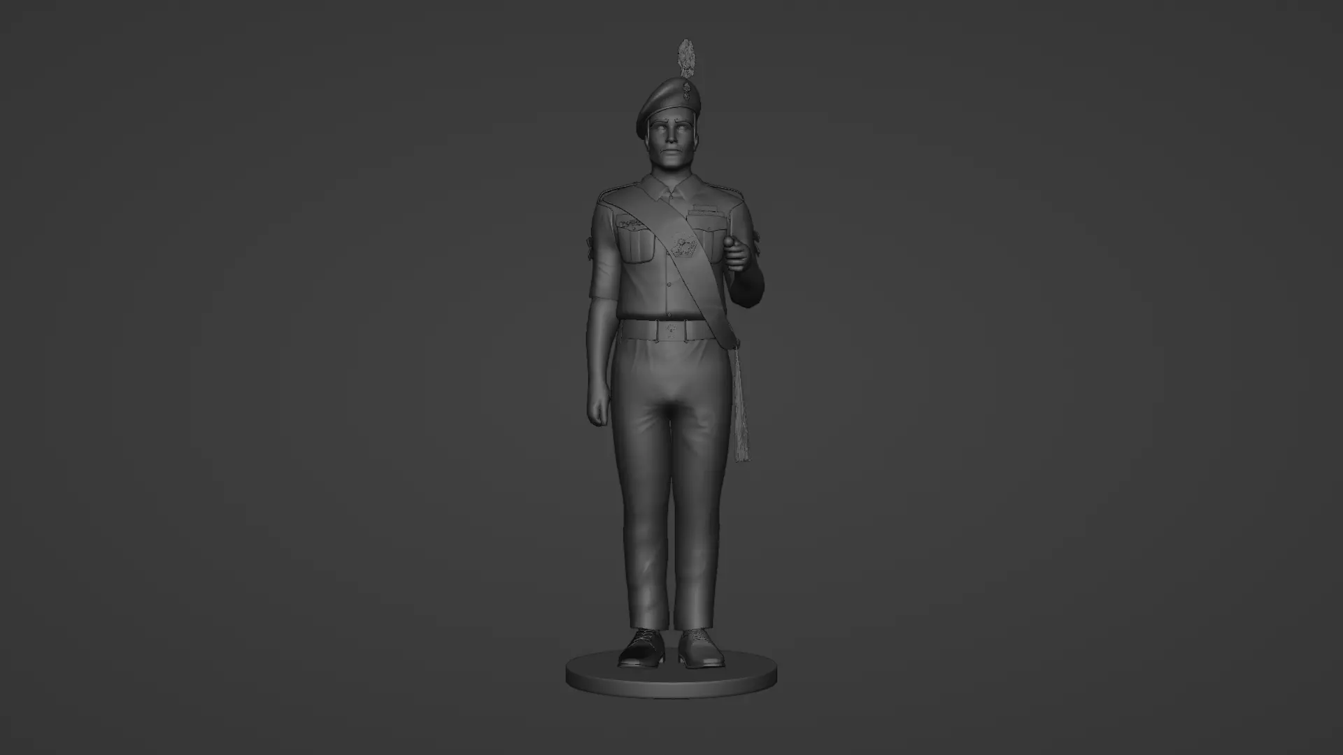 Army Officier 3D model_0