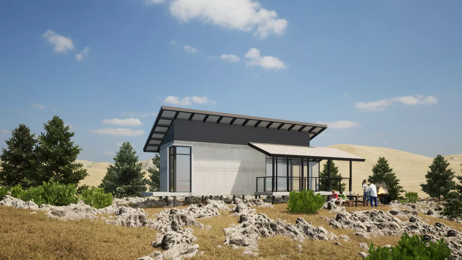 007Small house 1floor 51m2 Free 3D model
