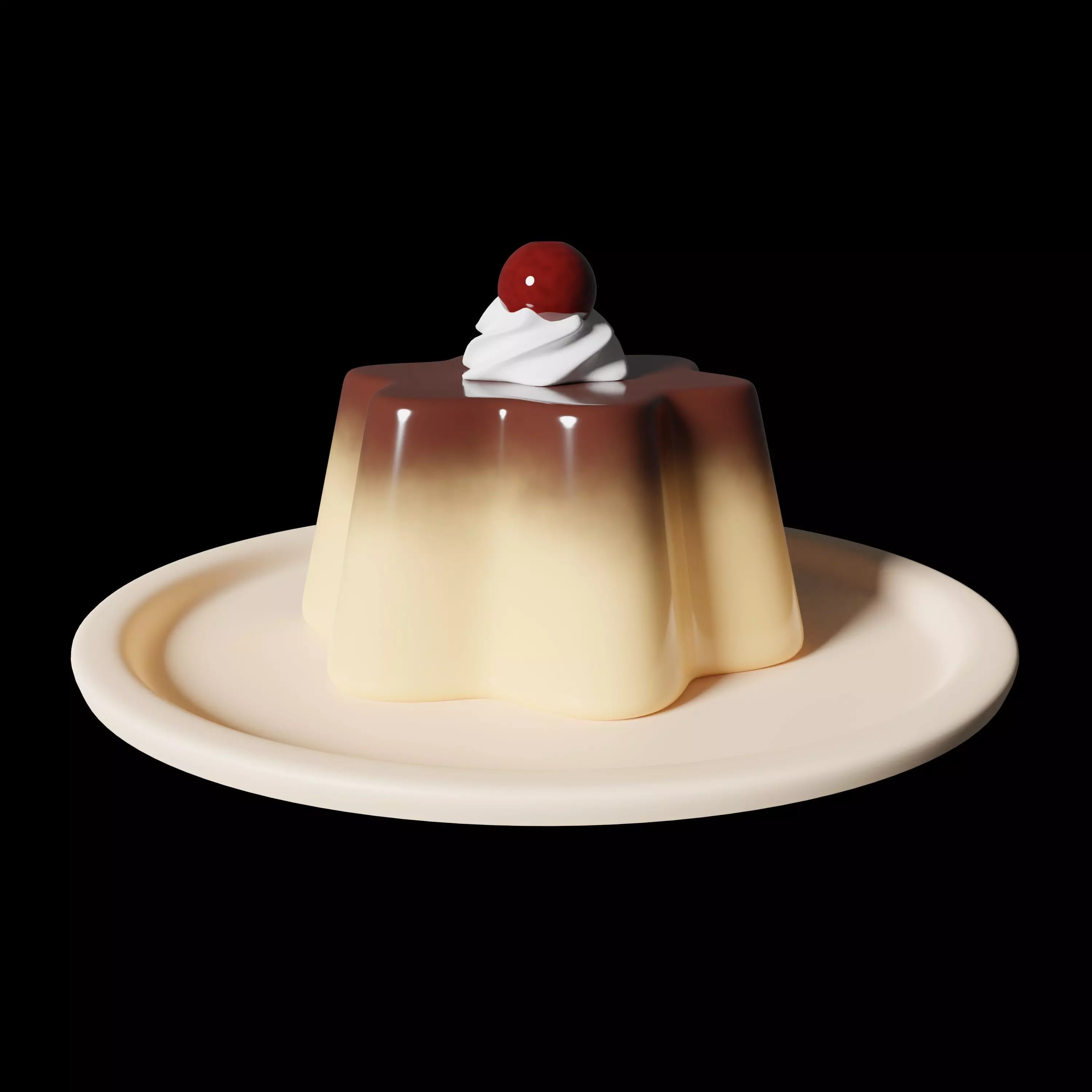 Pudding Cute 3D 3D model_0