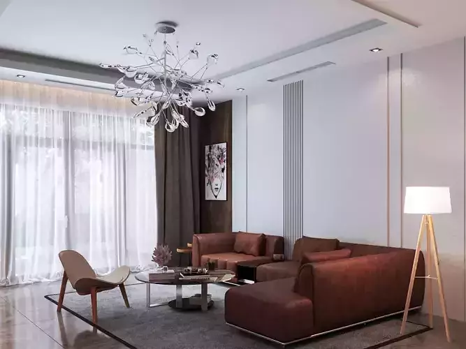 Interior Livingroom - Sketchup full model 3D model