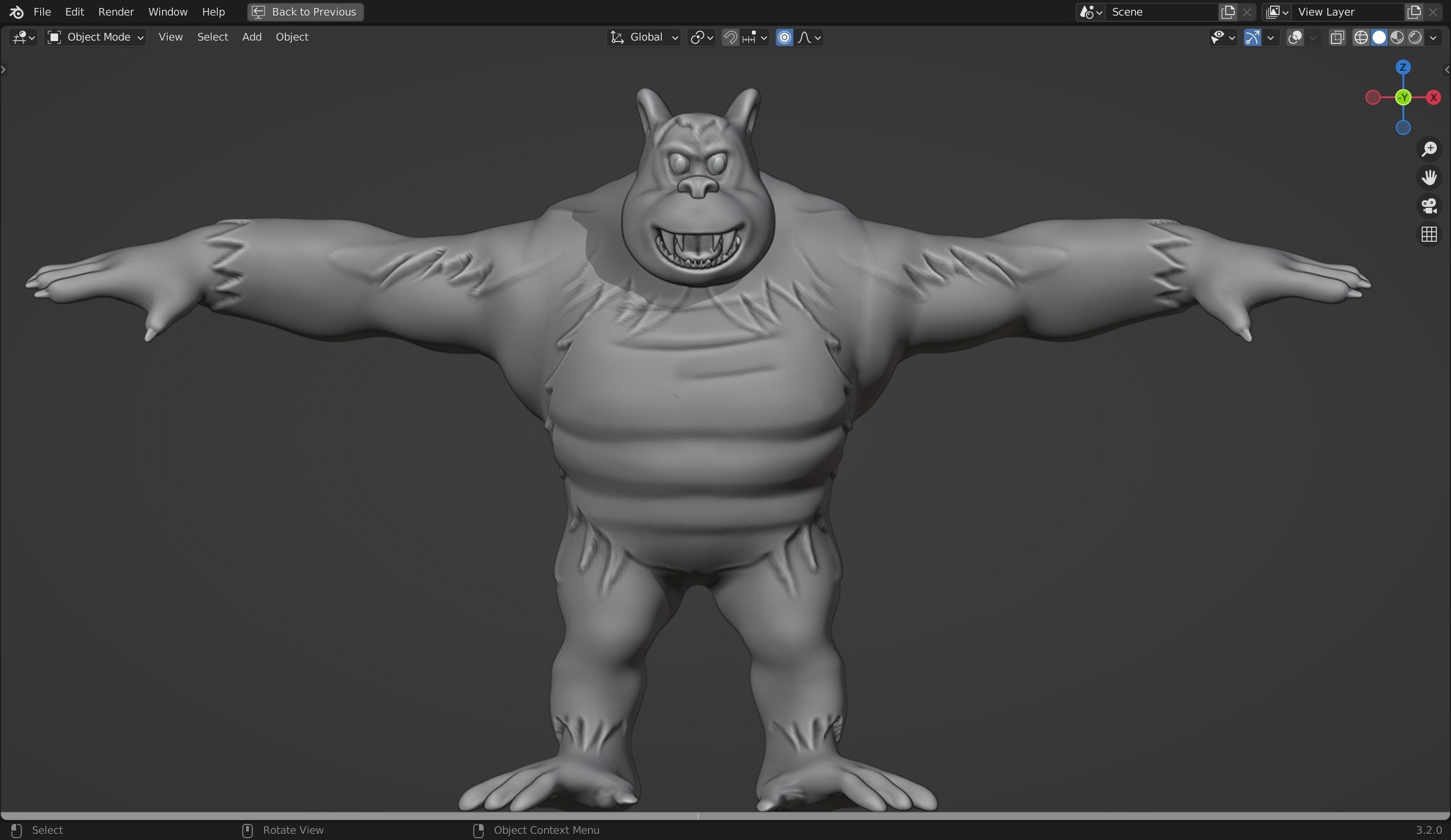 Killer Gorilla 3D Model from Classic Book Super Mouse Low-poly 3D model_13