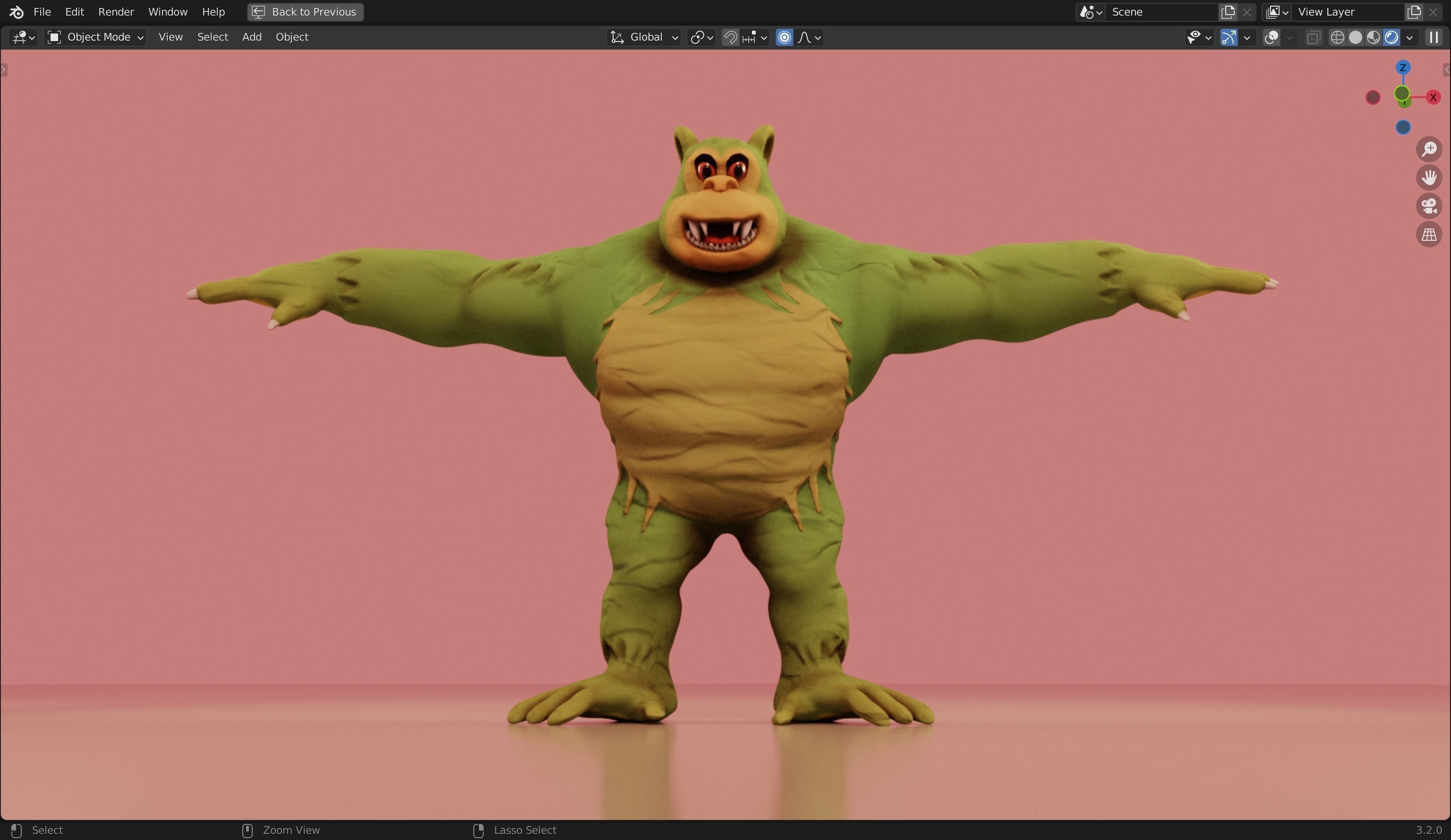 Killer Gorilla 3D Model from Classic Book Super Mouse Low-poly 3D model_20