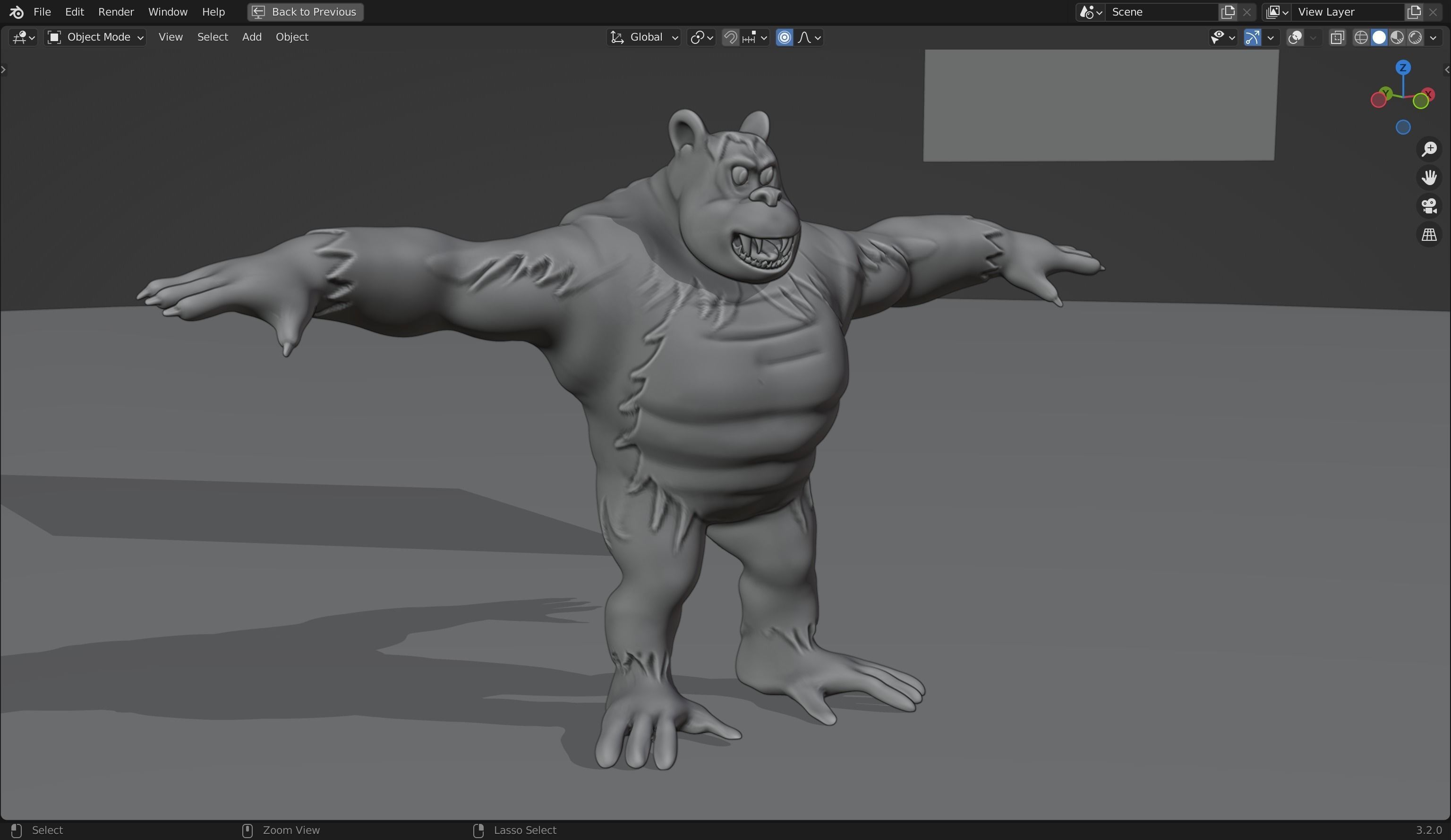 Killer Gorilla 3D Model from Classic Book Super Mouse Low-poly 3D model_10