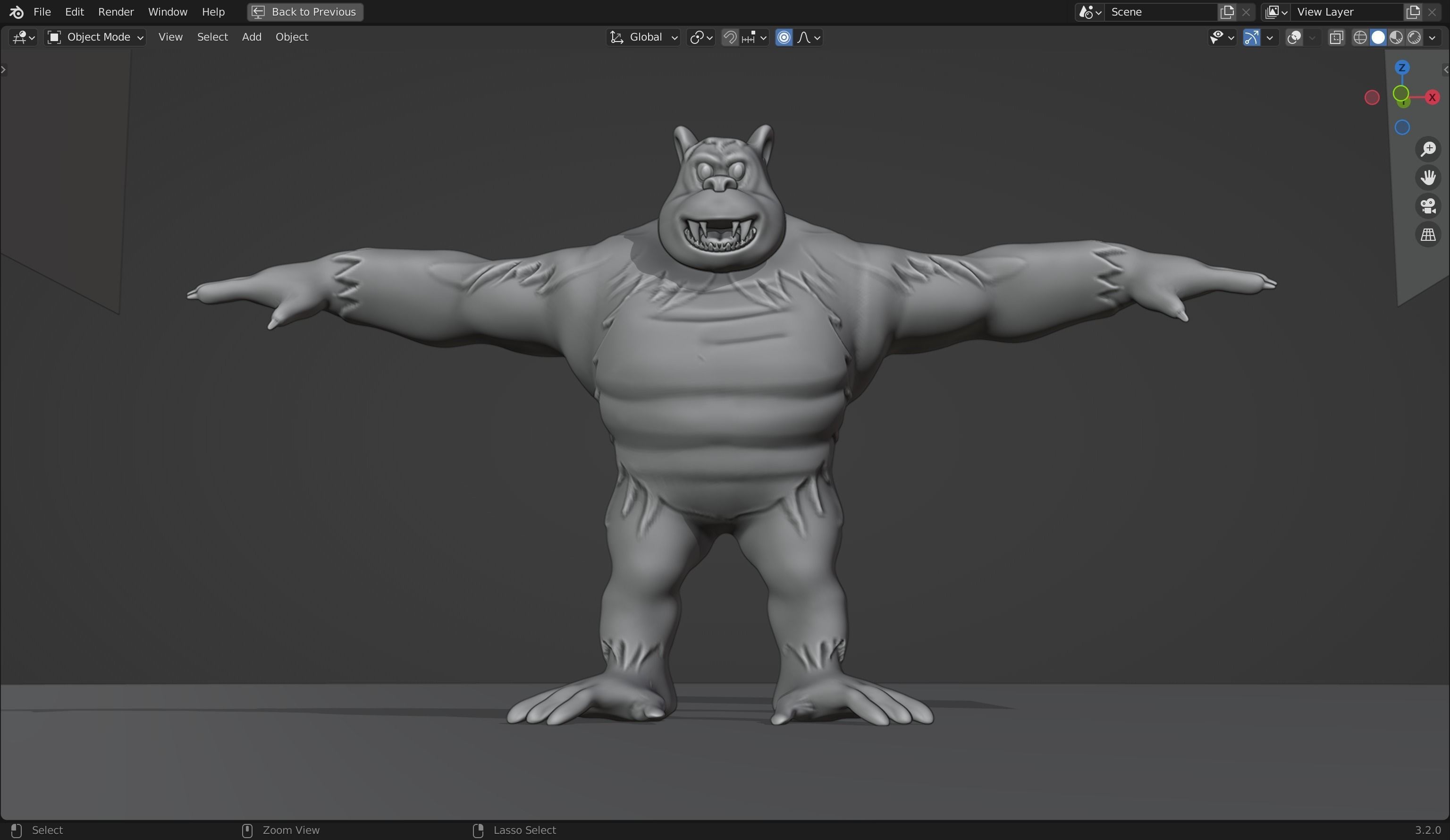 Killer Gorilla 3D Model from Classic Book Super Mouse Low-poly 3D model_11