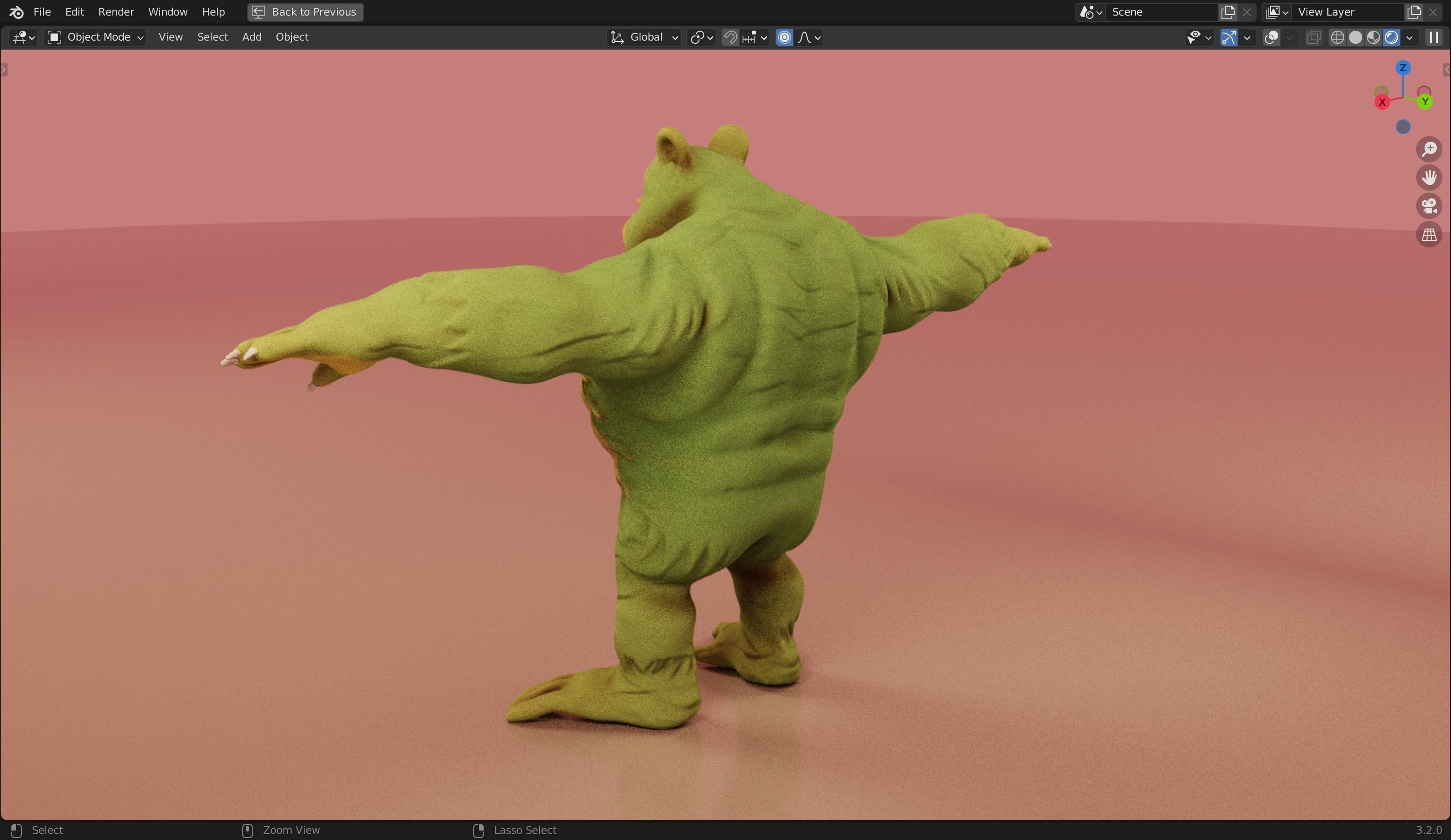 Killer Gorilla 3D Model from Classic Book Super Mouse Low-poly 3D model_17