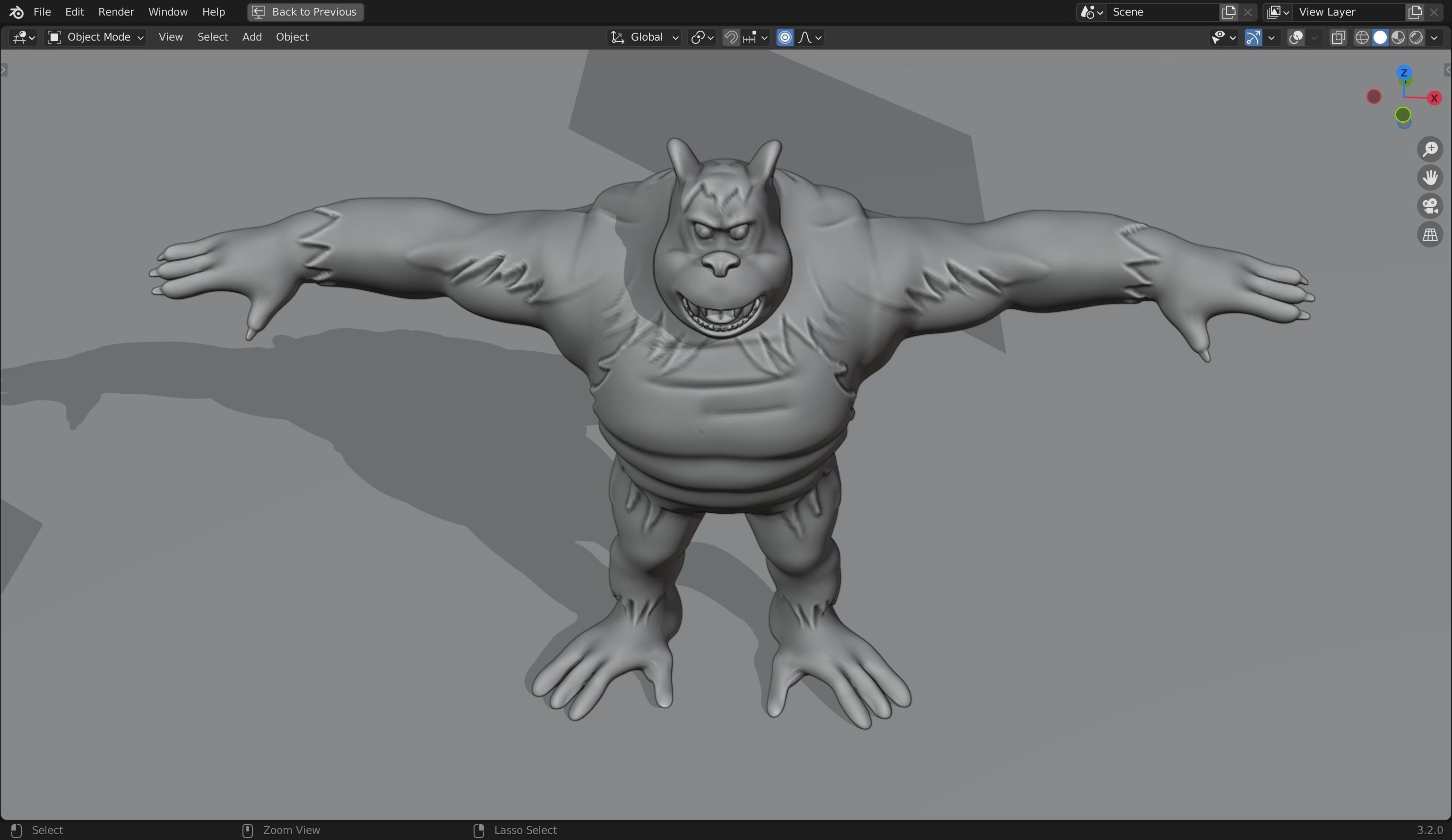 Killer Gorilla 3D Model from Classic Book Super Mouse Low-poly 3D model_12