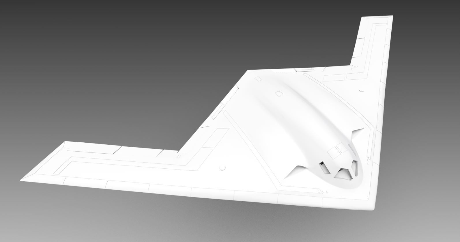 B21 Raider scale moel 3D print model_6