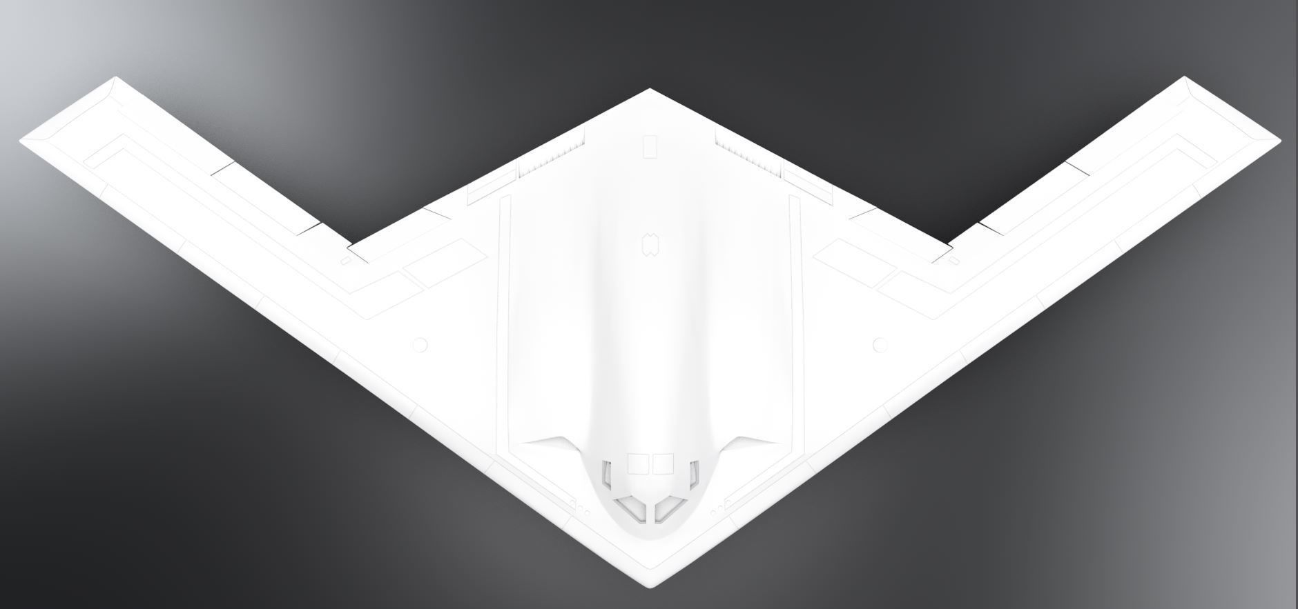 B21 Raider scale moel 3D print model_3