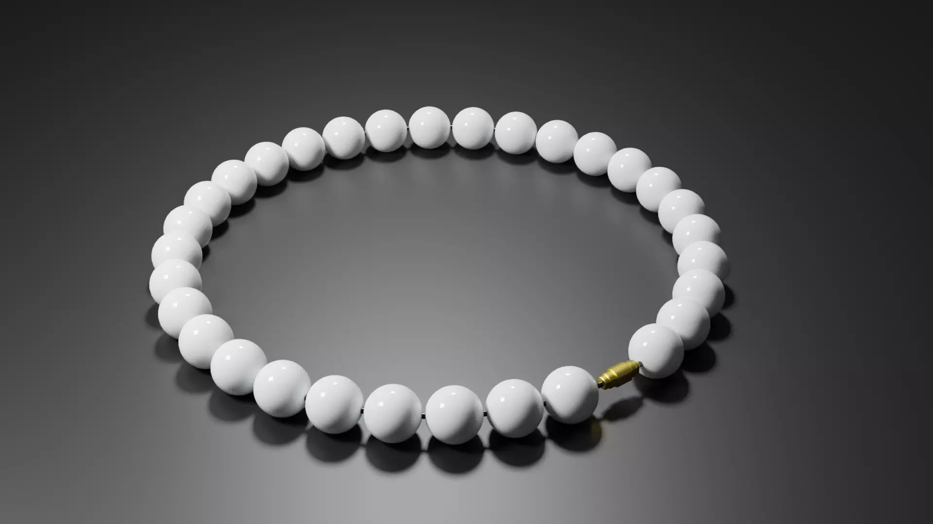 Pearl Bracelet  Low-poly 3D model_0