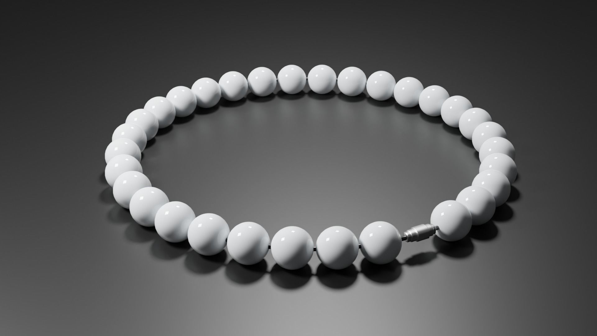 Pearl Bracelet  Low-poly 3D model_2