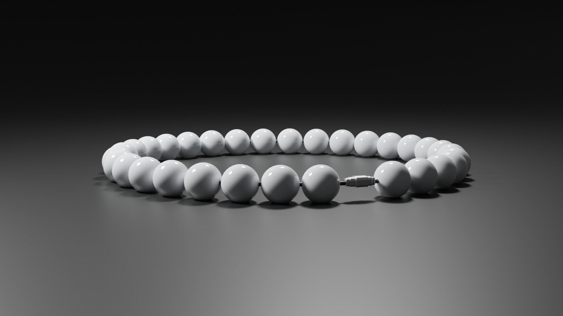 Pearl Bracelet  Low-poly 3D model_5