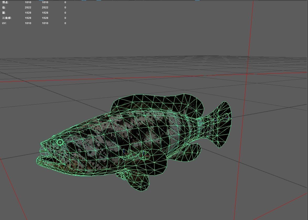 Grouper Low-poly 3D model_2