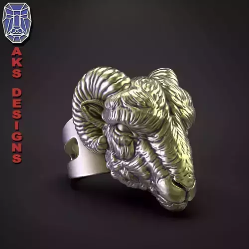Animal ring jewelry Goat v155 