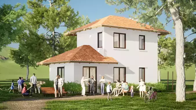 009Small house2floors 50m2