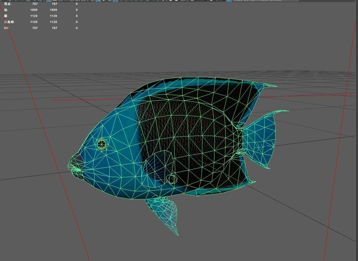 Rockbeauty Low-poly 3D model_2