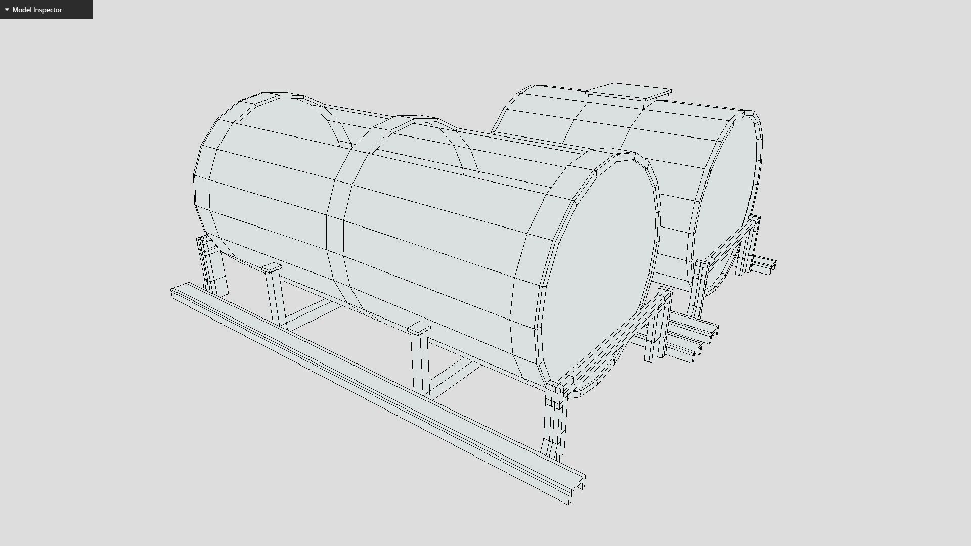 Old Tank Low-poly 3D model_4