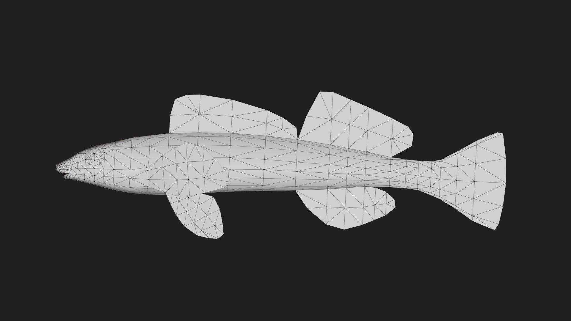 Logperch Low-poly 3D model_1