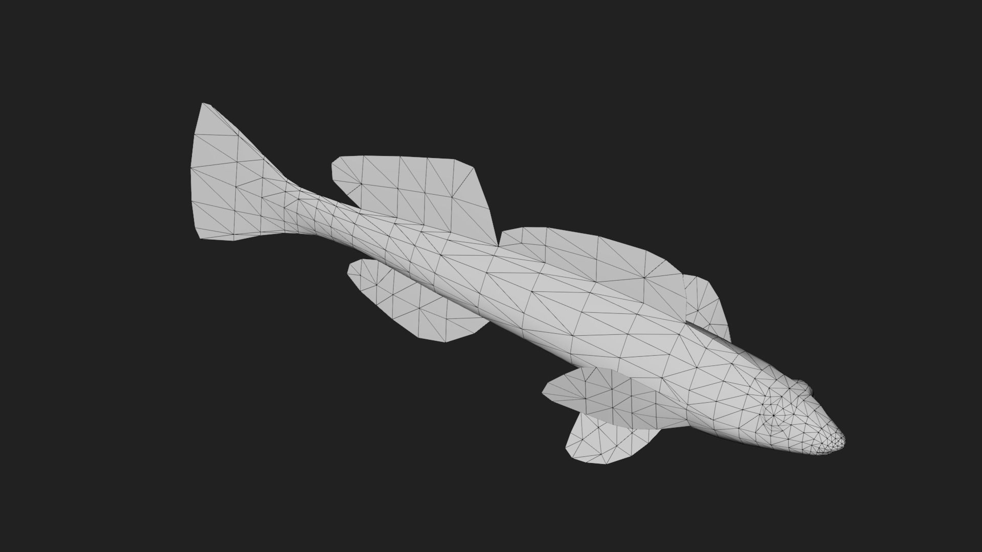 Logperch Low-poly 3D model_3