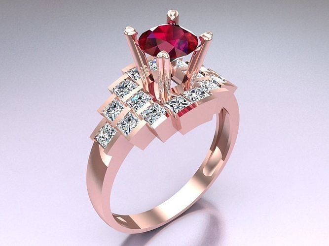 Diamond Ring - Womens Rings - N2184 3D print model