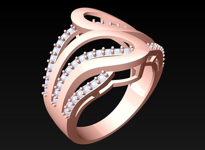 Diamond Ring - Womens Rings - N2188 3D print model