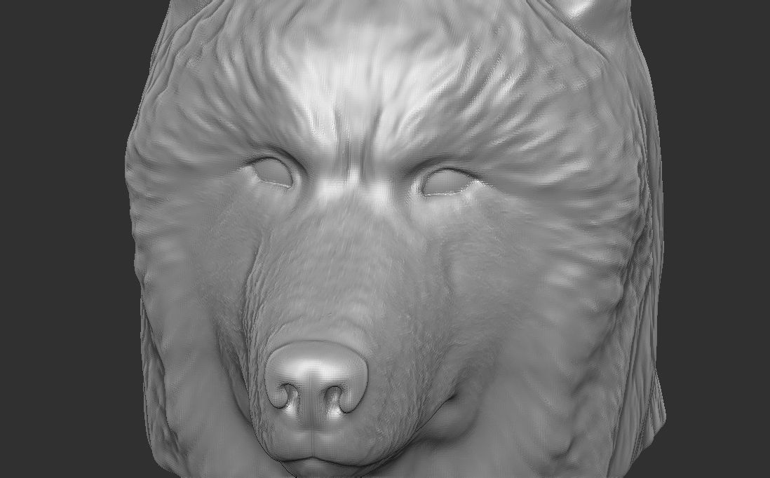 Alaskan Malamute dog head for 3D printing 3D print model_17