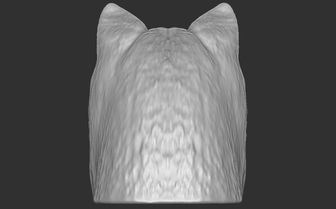 Alaskan Malamute dog head for 3D printing 3D print model_11