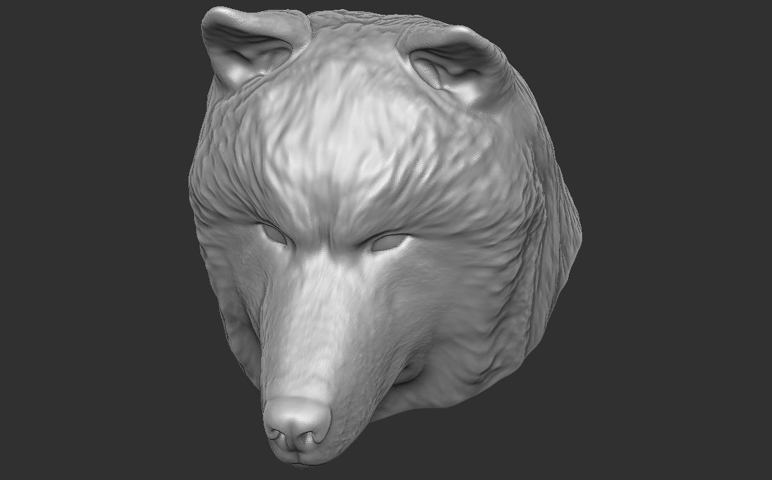 Alaskan Malamute dog head for 3D printing 3D print model_20