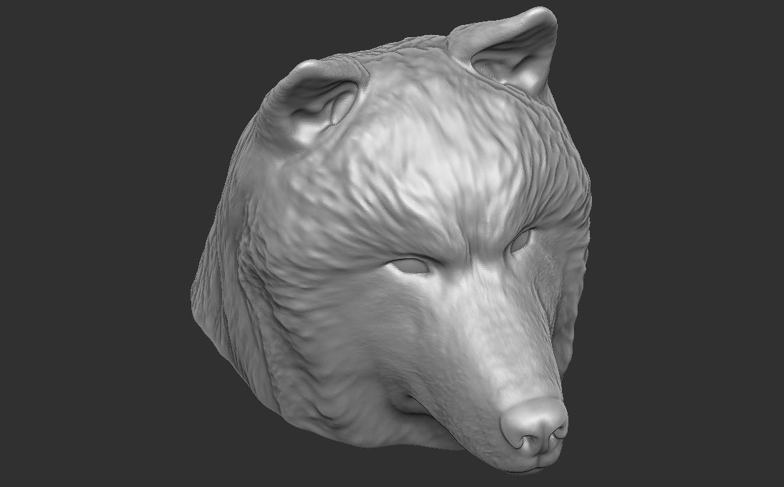 Alaskan Malamute dog head for 3D printing 3D print model_19