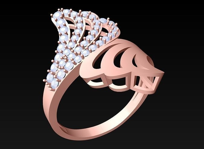 Diamond Ring - Womens Rings - N2334 3D print model