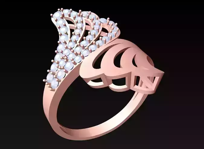 Diamond Ring - Womens Rings - N2334 3D print model