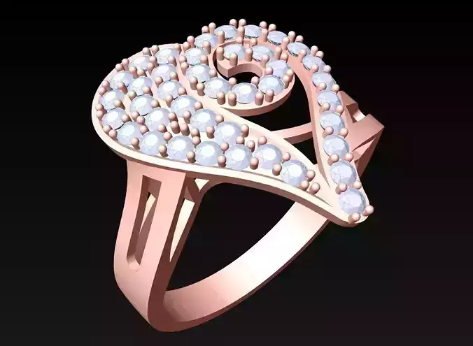 Diamond Ring - Womens Rings - N2339 3D print model