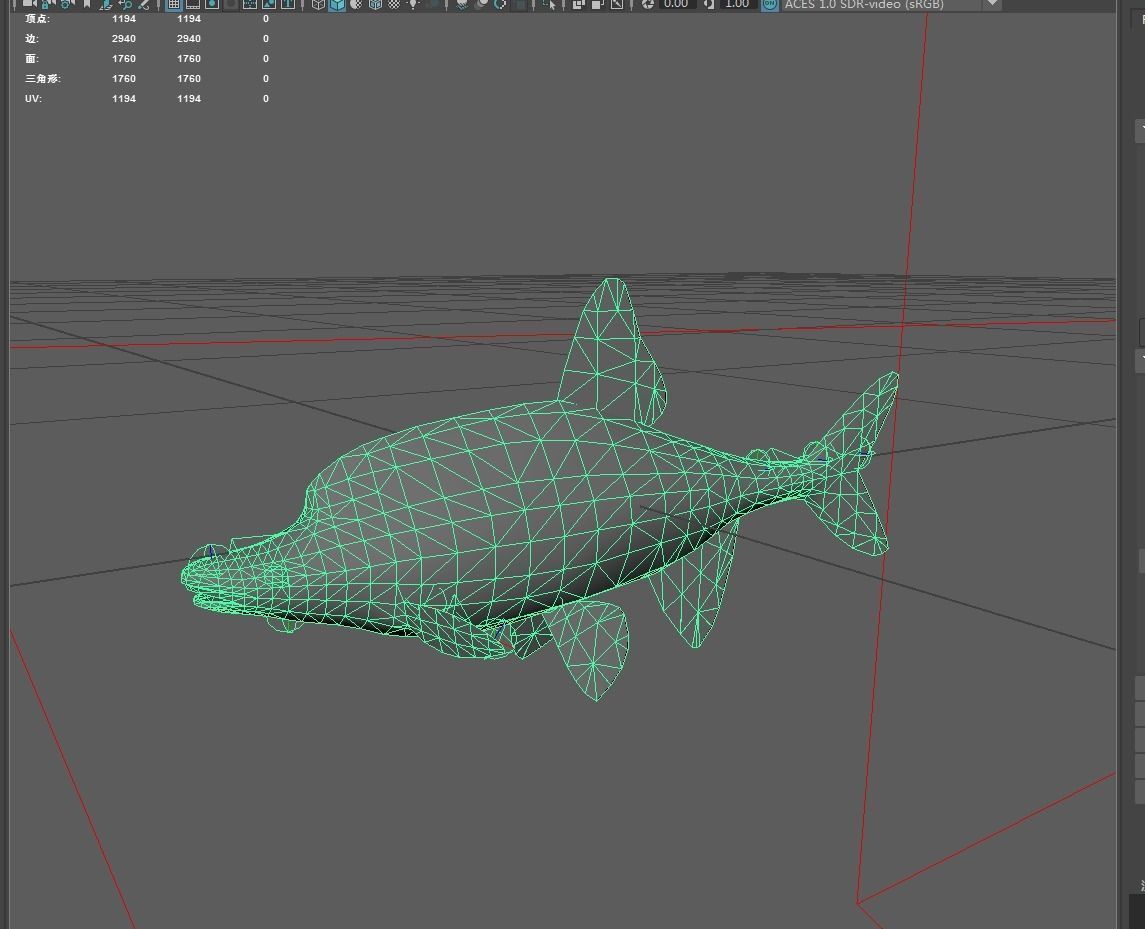 Carp fish Low-poly 3D model_2