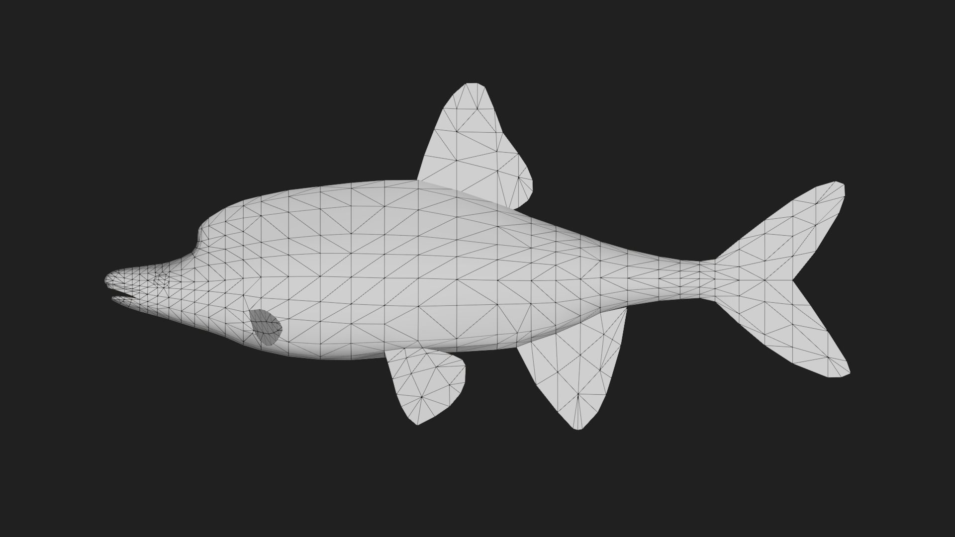Carp fish Low-poly 3D model_1