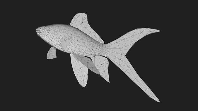 Carp fish Low-poly 3D model 4
