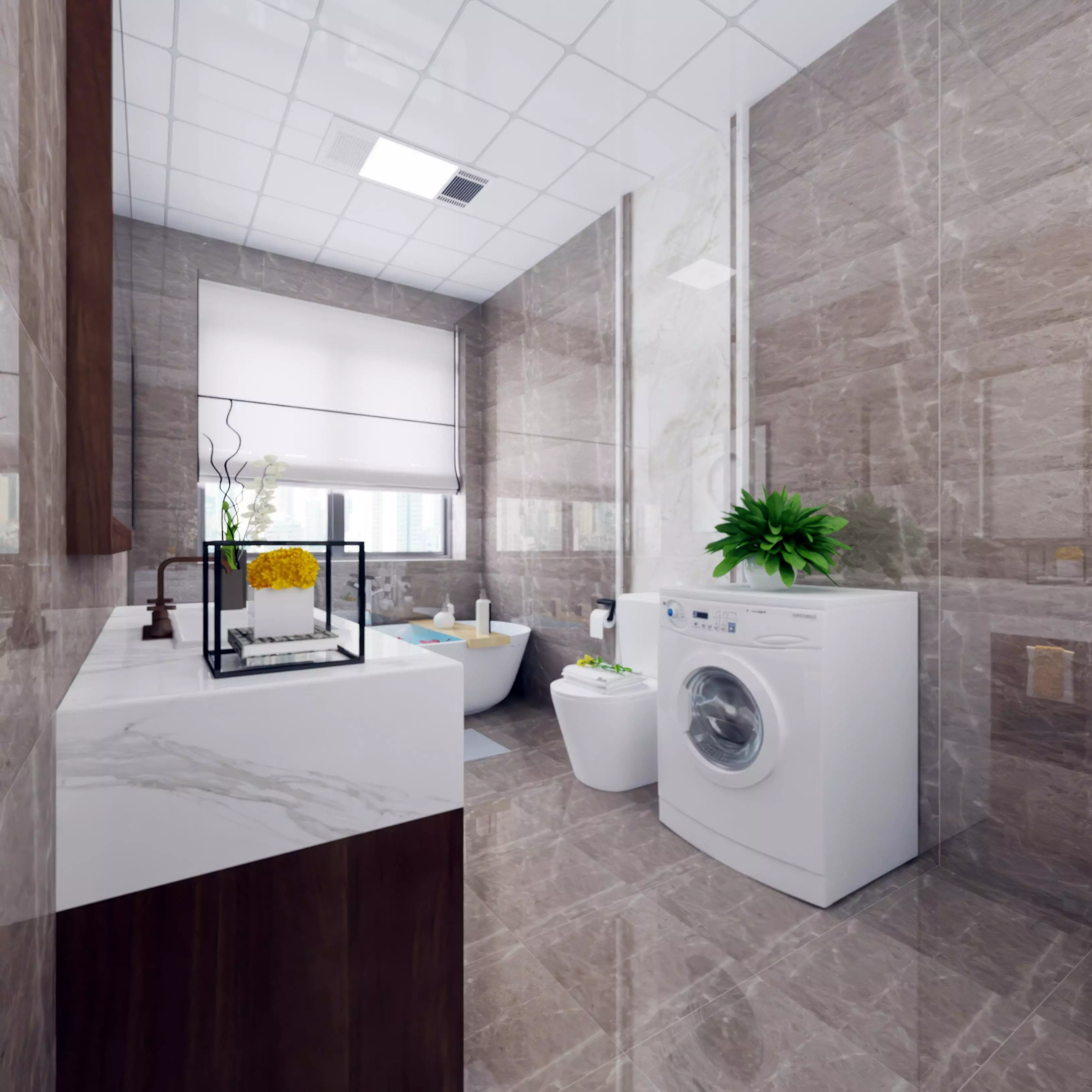 New bathroom style Chinese 3D model_0