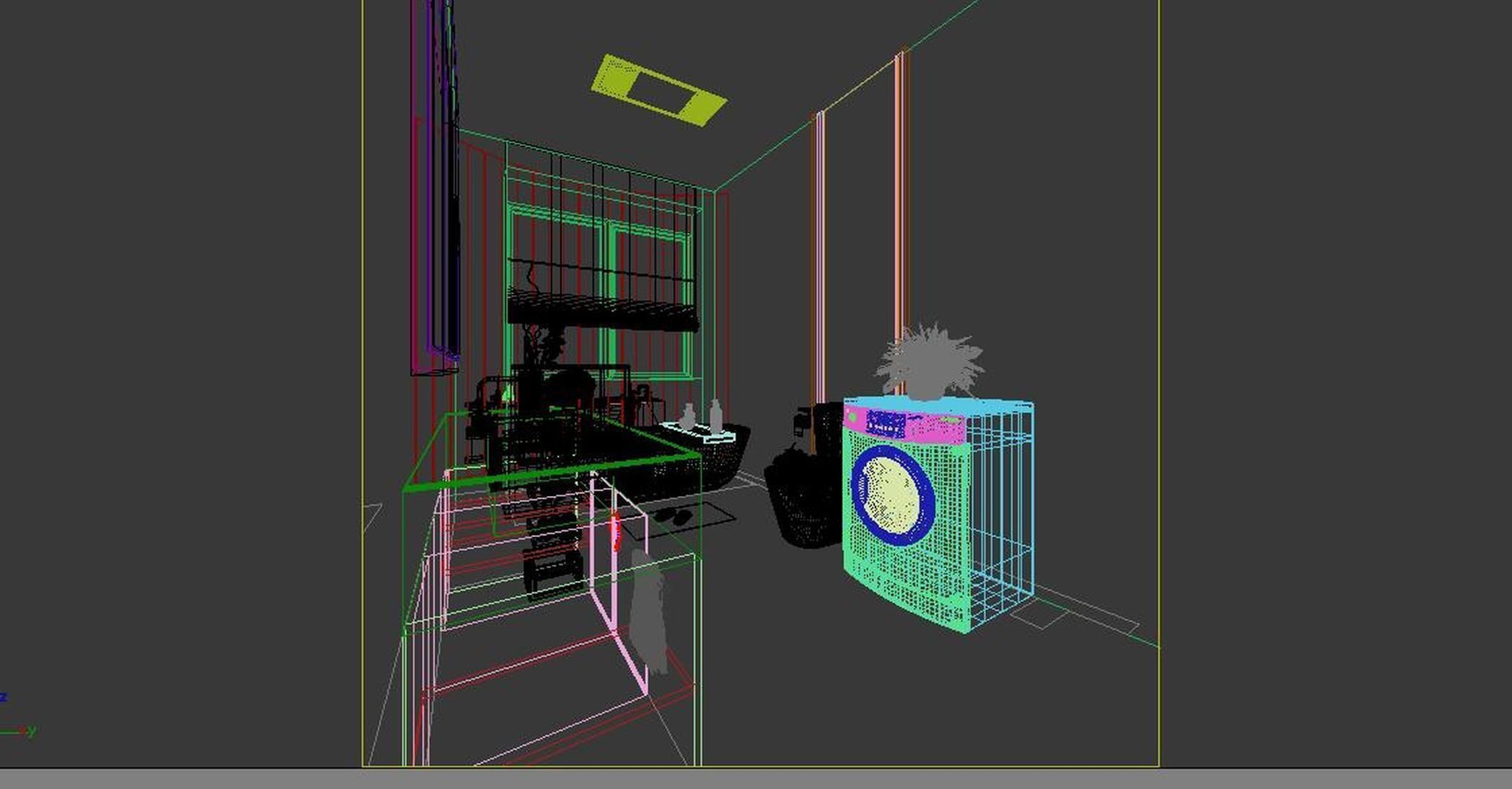 New bathroom style Chinese 3D model_6