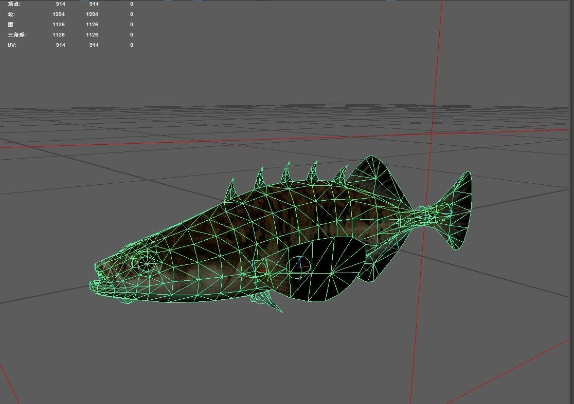 Stickleback Low-poly 3D model_2