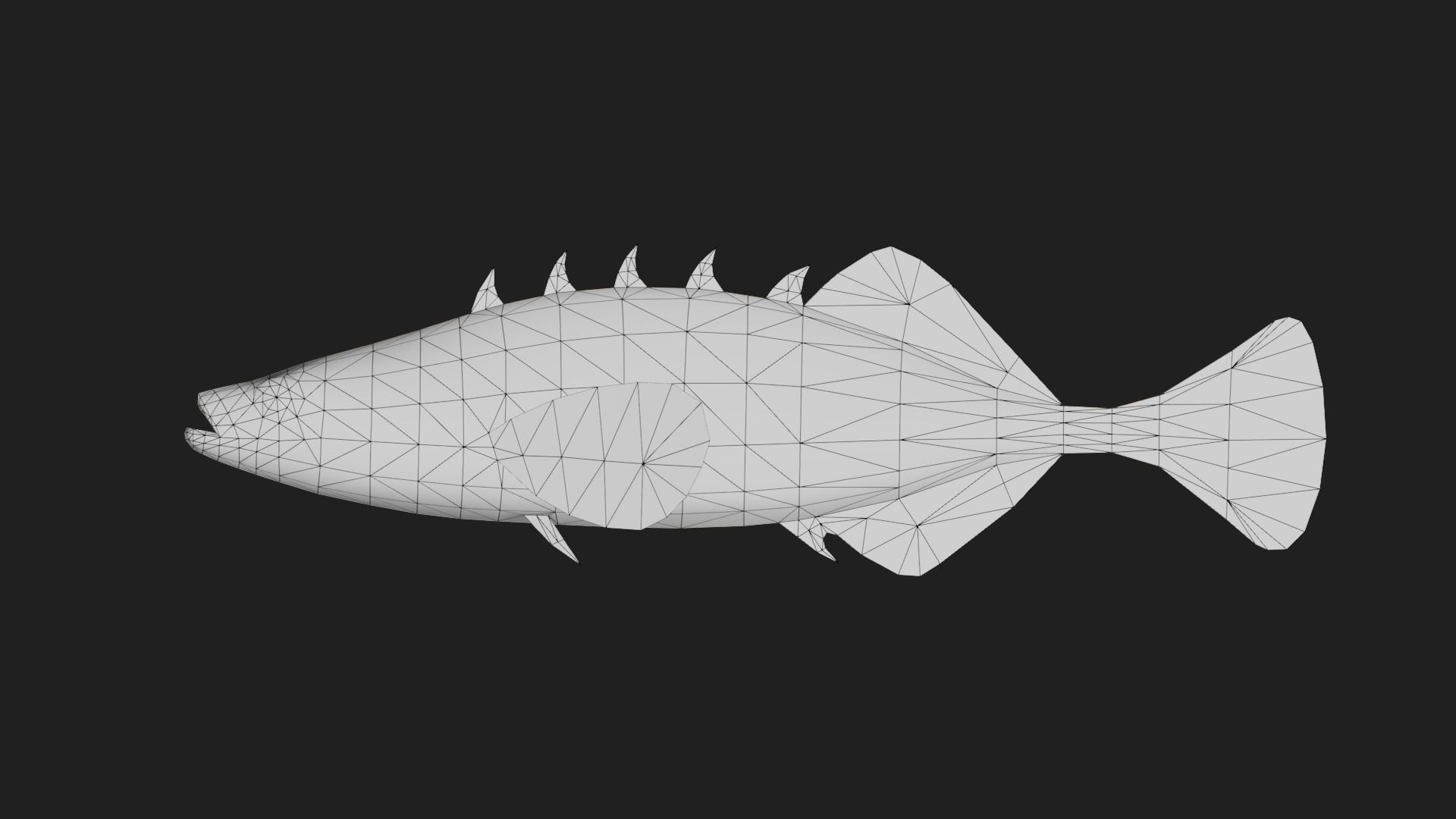 Stickleback Low-poly 3D model_1