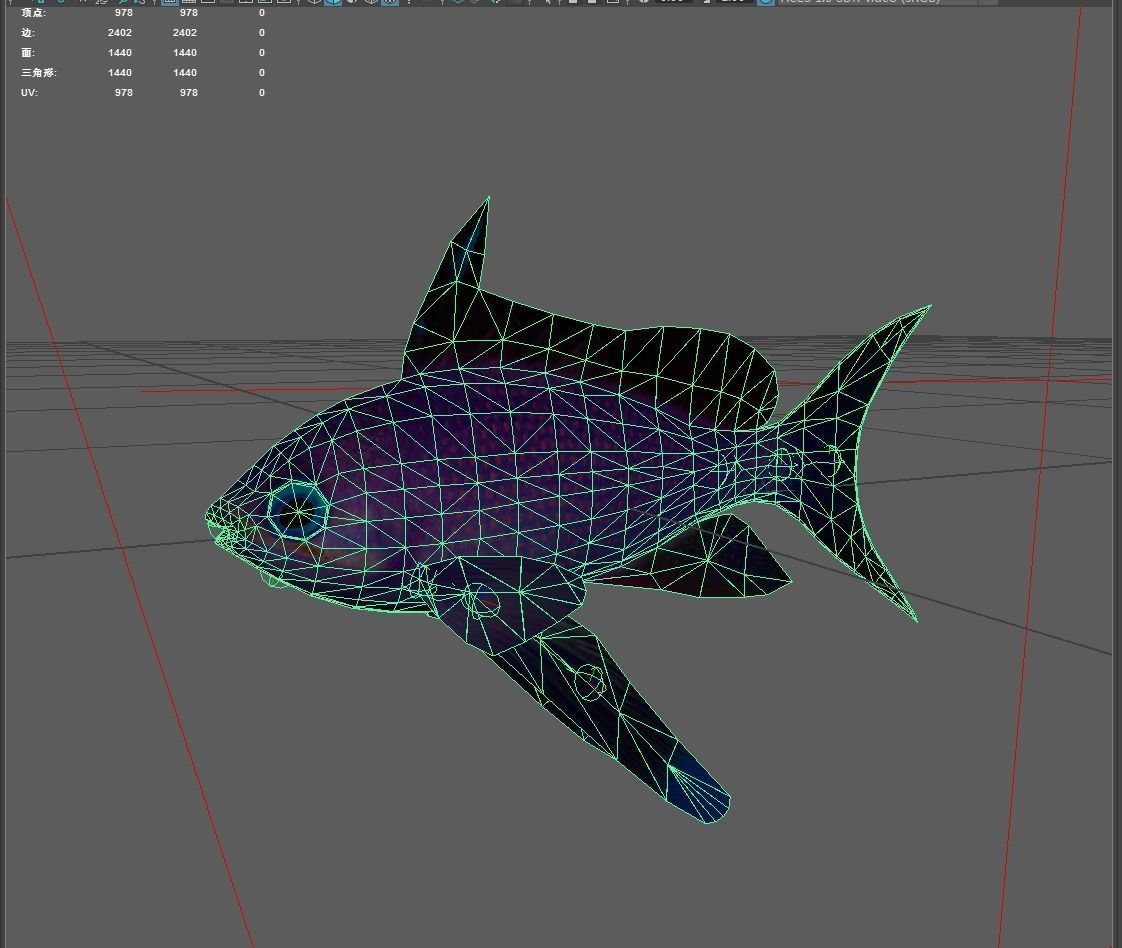 Serranidae Low-poly 3D model_2