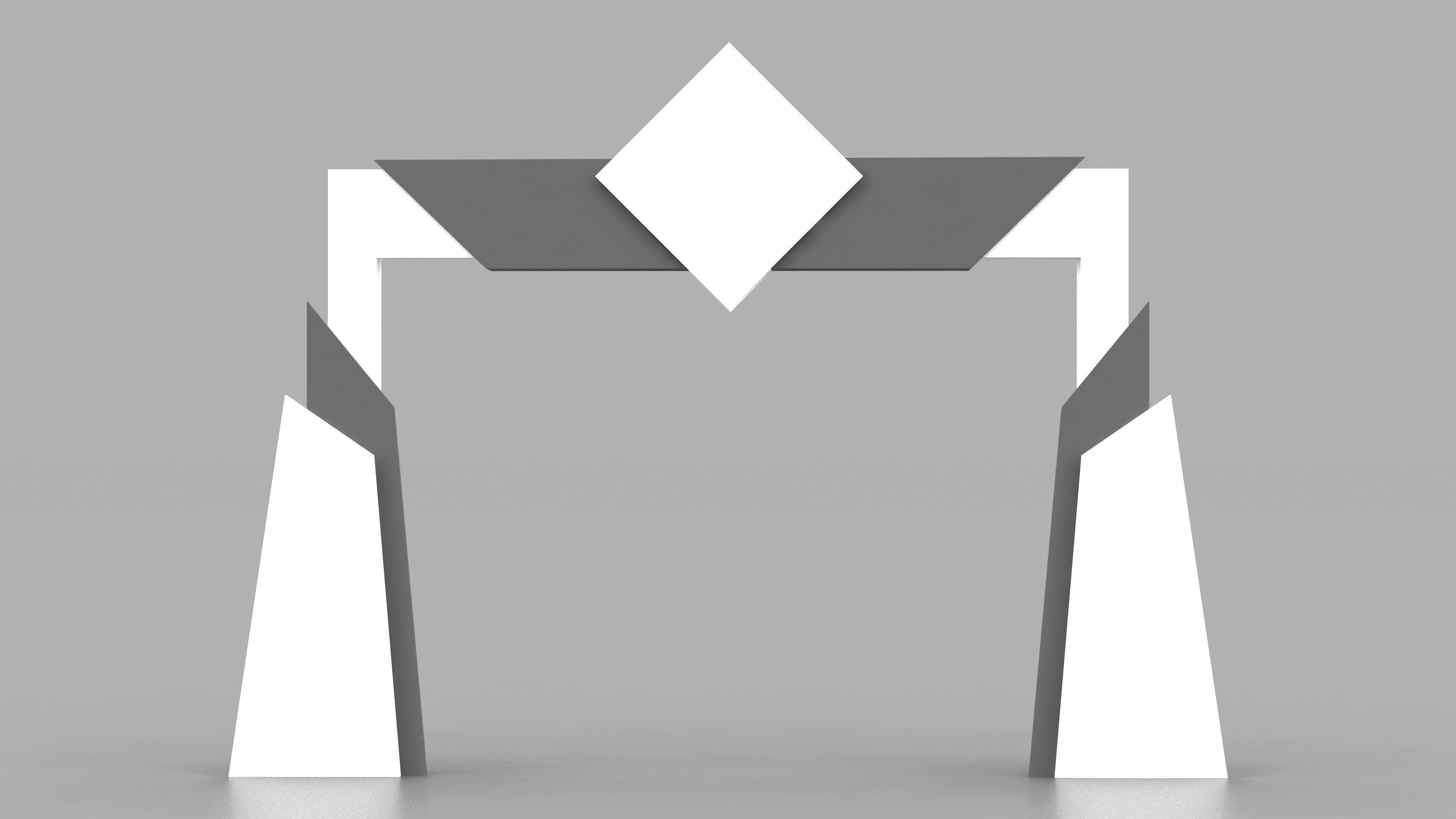 Arch Gate 01 Model  Free low-poly 3D model_2