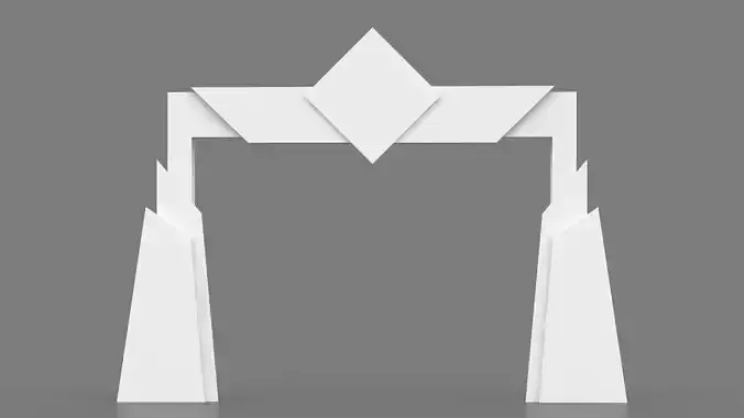 Arch Gate 01 Model  Free low-poly 3D model Arch Gate 01 Model  Free low-poly 3D model